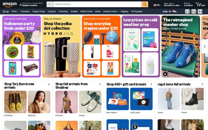 amazon.com homepage