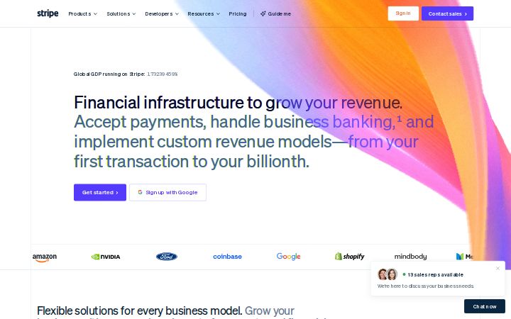stripe.com homepage