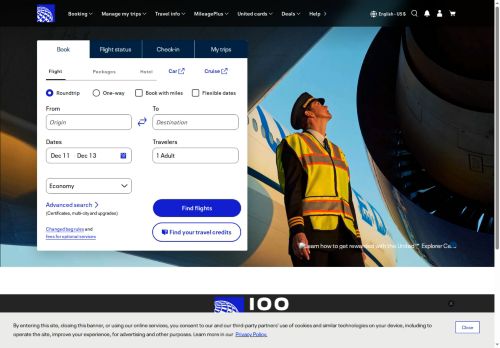 united.com homepage